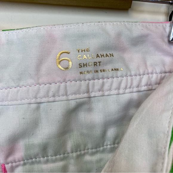 LILLY PULITZER Callahan Pineapple Print Shorts 5” Pink Pout Flamenco Green Sz 6 - Picture 6 of 13